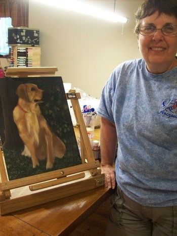Linda and her Golden
