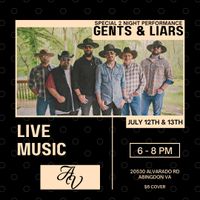 Gents & Liars LIVE - 2 Nights at Abingdon Vineyards