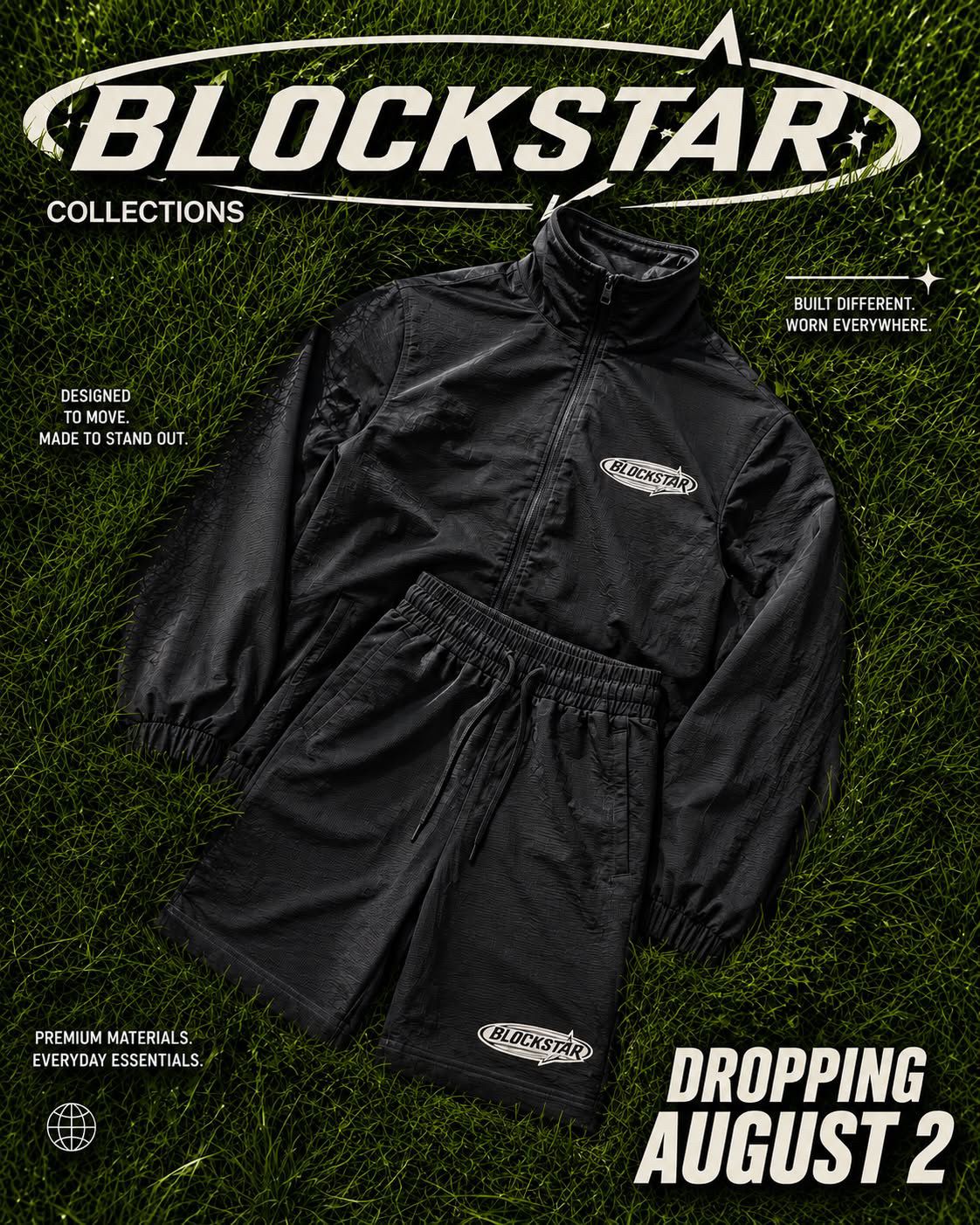 Black BlockStar Tennis Suit