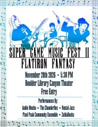 Super Game Music Fest 2: Flatiron Fantasy