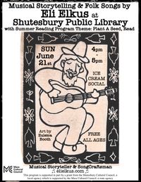 Musical Storytelling & Folk Songs by Eli Elkus at Shutesbury Public Library