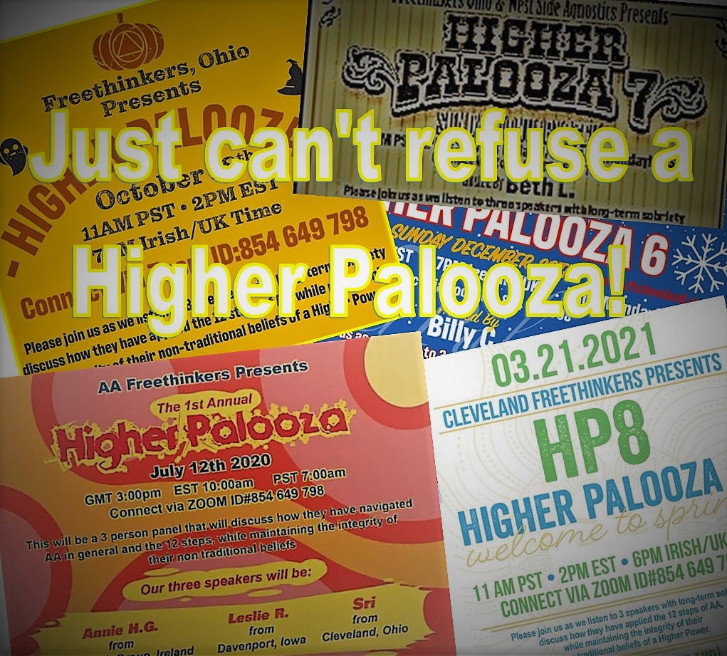 Episode 57: Inside Higher Palooza, a secular AA extraveganza episode artwork