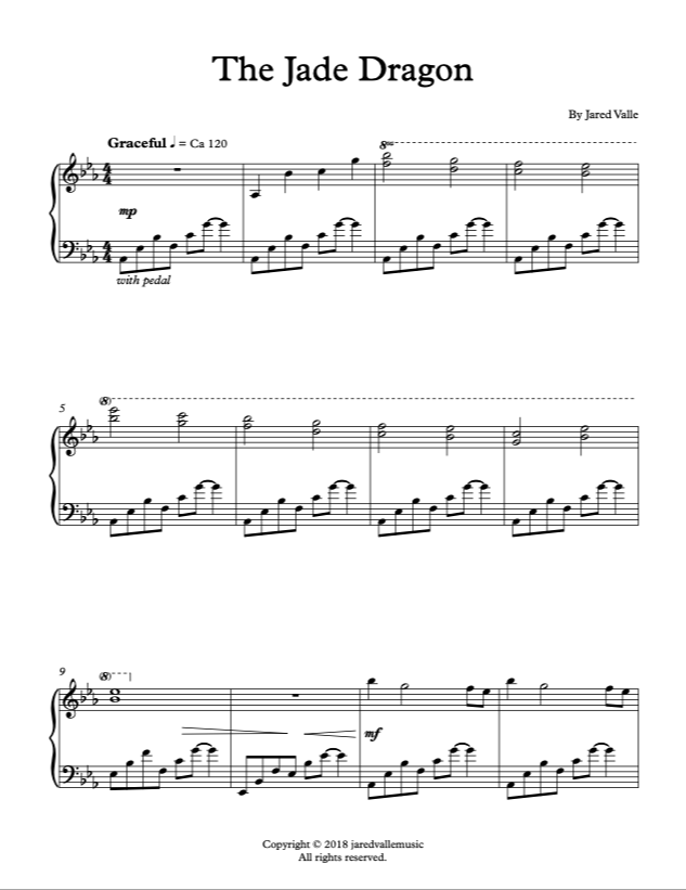 The Jade Dragon - Piano solo