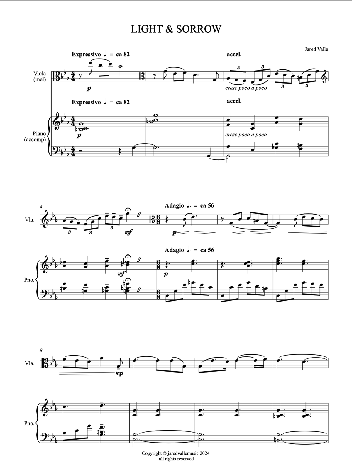 Light and sorrow - Duet - Hardcopy