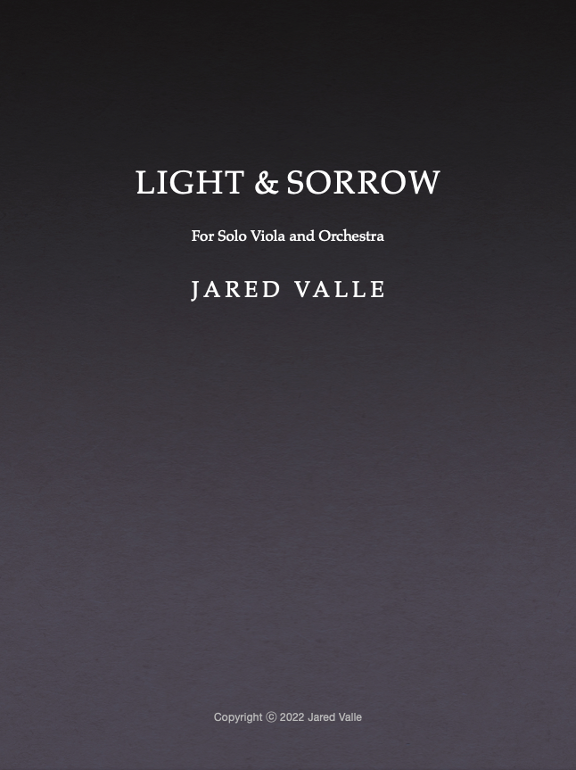 Light & Sorrow - Full score and parts- Hardcopy