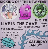 SUPUS FUO / LIMPIN & THE IMPLEMENTS / VEGAN MEATHEAD @ THE CAVE
