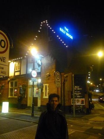 Before the very first Soviet Space Bat show at Half Moon, Harrow
