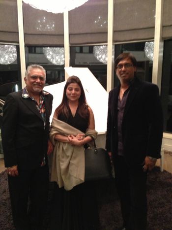 With Sapna Mukherji and Narayan at Sahara Pariwaar for Indian Cricket team
