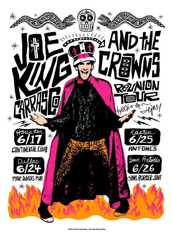 Joe King Carrasco & The Crowns Reunion Tour Poster