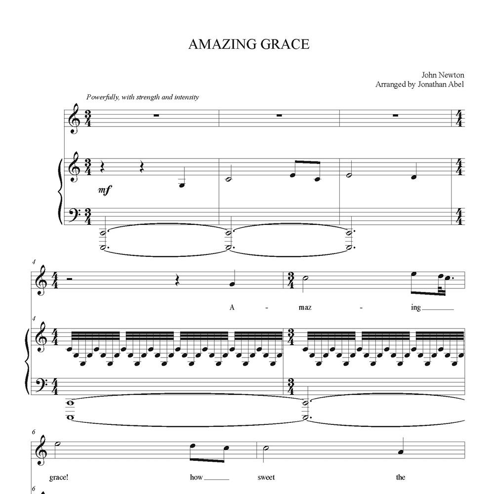 Amazing Grace (Organ/Vocal)