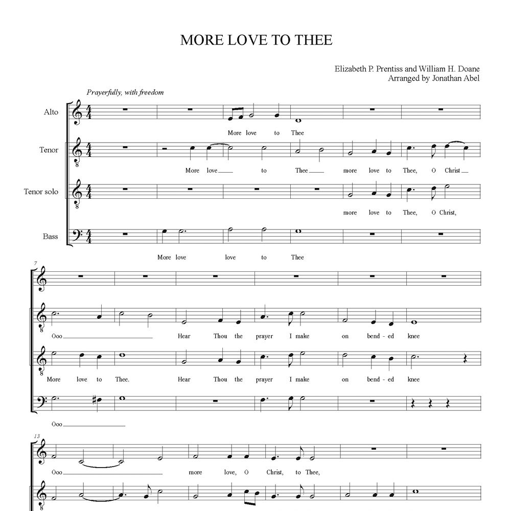 More Love to Thee (Choral Tenor Solo)