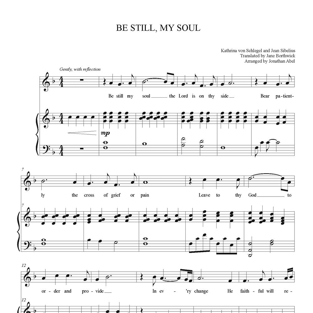 Be Still My Soul (Piano/Vocal)