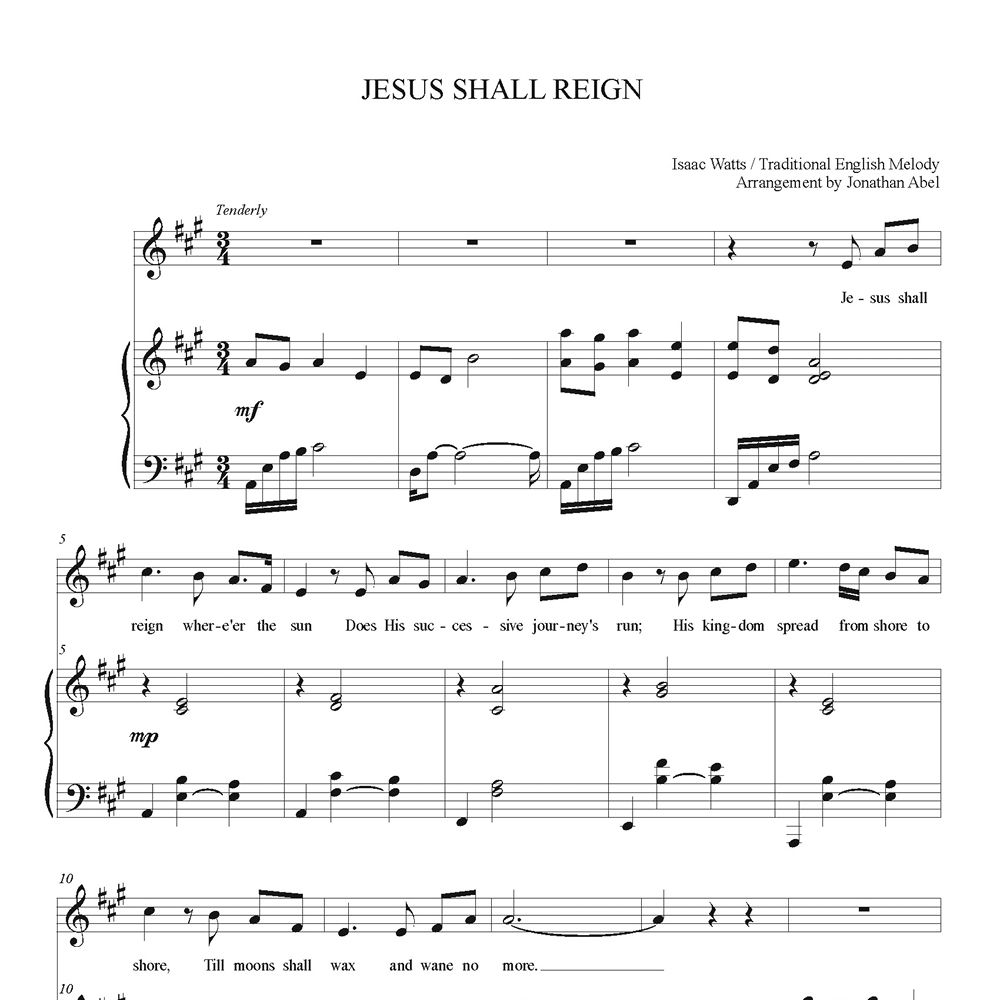 Jesus Shall Reign (Piano/Vocal)