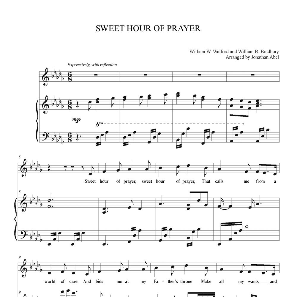 Sweet Hour of Prayer (Piano/Vocal)