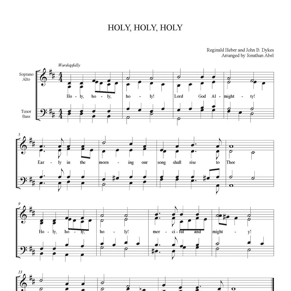 Holy Holy Holy (SATB)