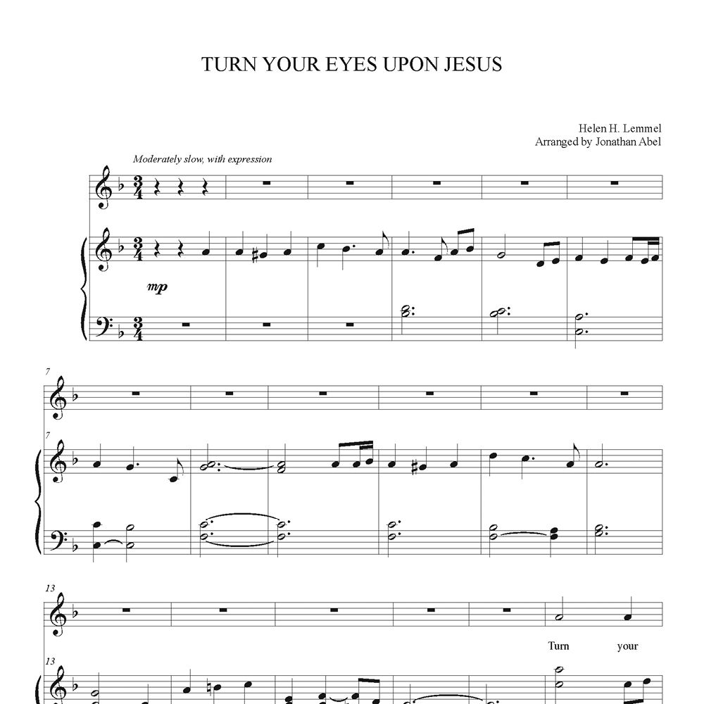 Turn Your Eyes Upon Jesus (Piano/Vocal)