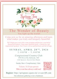 The Wonder of Beauty Women's Spring Tea 