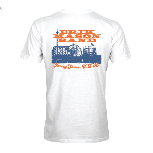 Erik Mason Band Official Graphic T-Shirt - True White