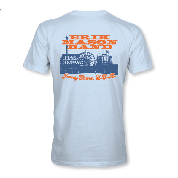 Erik Mason Band Official Graphic T-Shirt - Breezy Blue