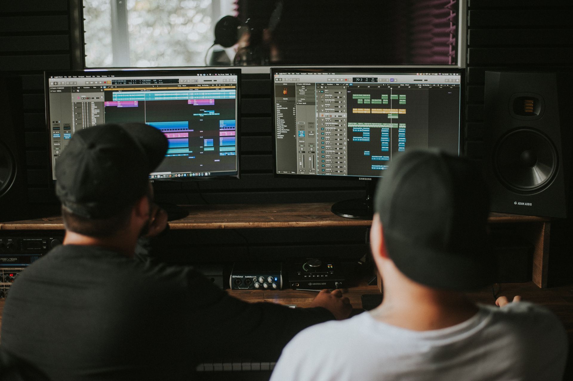 Organized multitrack session prepared for online mixing