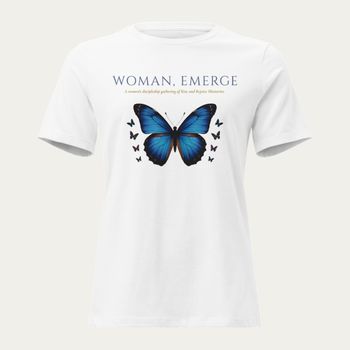 Woman, Emerge Women's Relaxed Tee · White · Front
