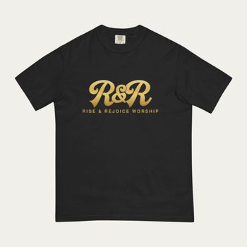 R&R Gold Tee · Black · Front
