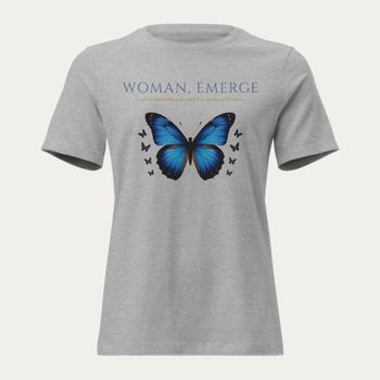 Woman, Emerge Women's Relaxed Tee · Athletic Heather · Front
