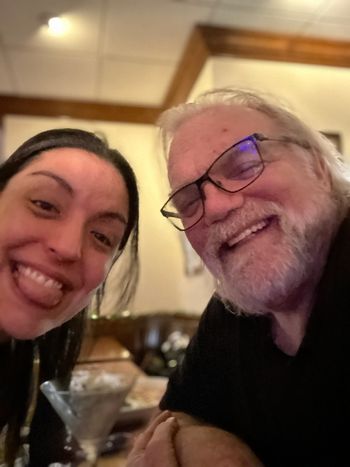 Alicia, Bad Kat Photographer, with John, Bad Kats Bassist @ Boscos 3/2023
