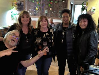 John & Drini with fellow musicians in the audience @ Bosco's 3/11/2023
