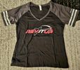 Ladies Rev T Shirt Blk/Gry