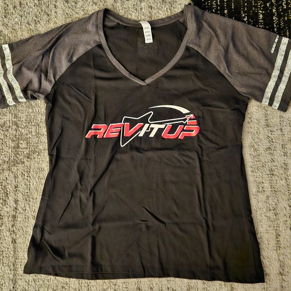 Ladies Rev T Shirt Blk/Gry