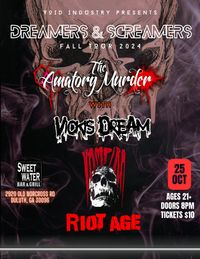 Void Industry Presents: Dreamers & Screamers Tour with The Amatory Murder, Vickis Dream, Vampira, and Riot Age