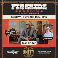 Fireside Sessions featuring Josh Grider, Hosted by Brock DeWald