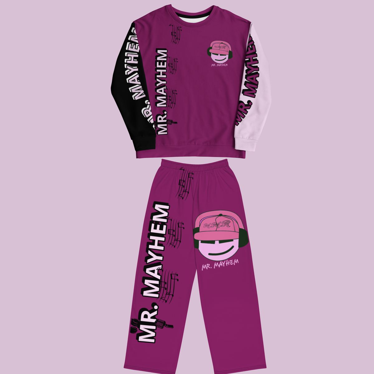 DEEP PURPLE SWEATER SET