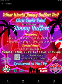 Chris Sacks Band- 3rd Annual “What Would Jimmy Buffett Do?” Concert