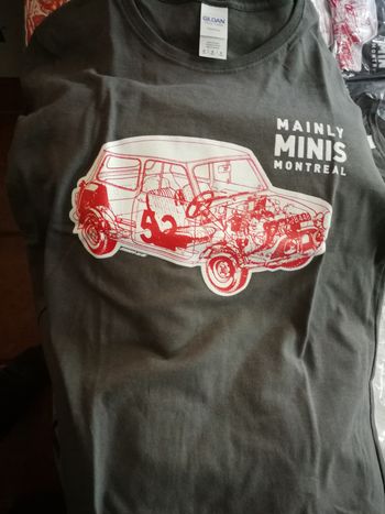 Charcoal grey short sleeved in sizes small to 4xl
