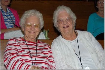 The two queens of singing school, Mary Tom and Rosa Nell.
