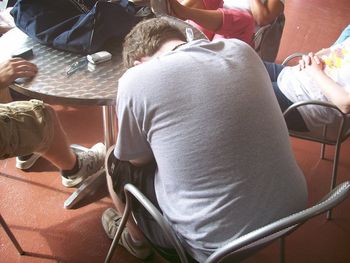 These last two pictures sum up the feeling the day after school.
