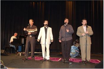 The Procrastinator's Quartet...amazingly they weren't late getting on the stage.
