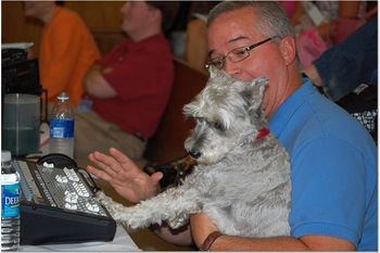 Brian Speer is letting Ellie run the sound today.
