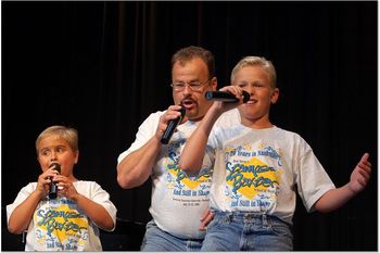 Daniel, Bart, and Dennis Southerd singing, "I'm Glad That I Know".
