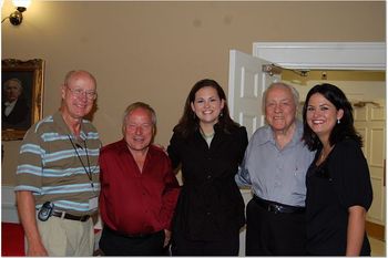 Mr. Jack Clark, Little Roy Lewis, Rebecca Long, Earl Scruggs, and Lizzy Long
