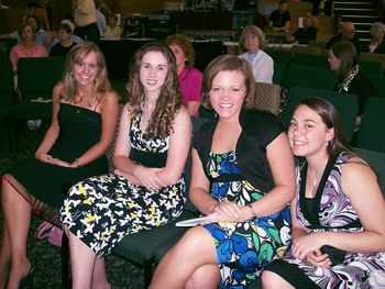 Ashley Marie Hawkins, Brianna Daugherty, Kristi Pierce, and Courtney Kirkwood were 'front row' alto singers.
