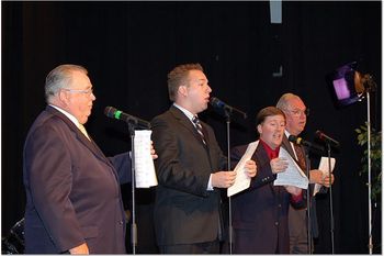 Gary, Heath, Shawn, and Chalres, The Faculty Quartet makes another appearance...
