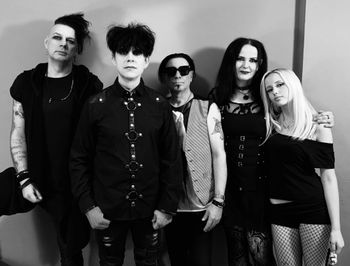 Backstage picture of our team in Stary Klasztor, Wroclaw, Poland 19 Sept 2026 Ltr: Sean, Ronny, Mario, Mojca & Lilly
