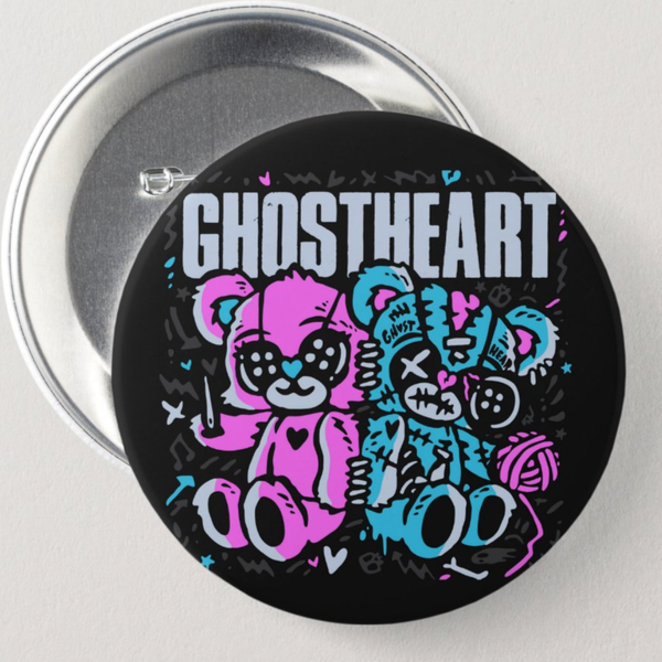“CHAOS COLLECTION” GHOST HEART PINS