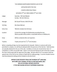 GSPCV Utility Gundog Exotic Open Field Trial