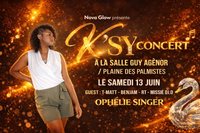 Kalprod - Affiche du concert K'SY d'Ophélie Singer, le 13 Juin 2026 â la plaines des palmistes .