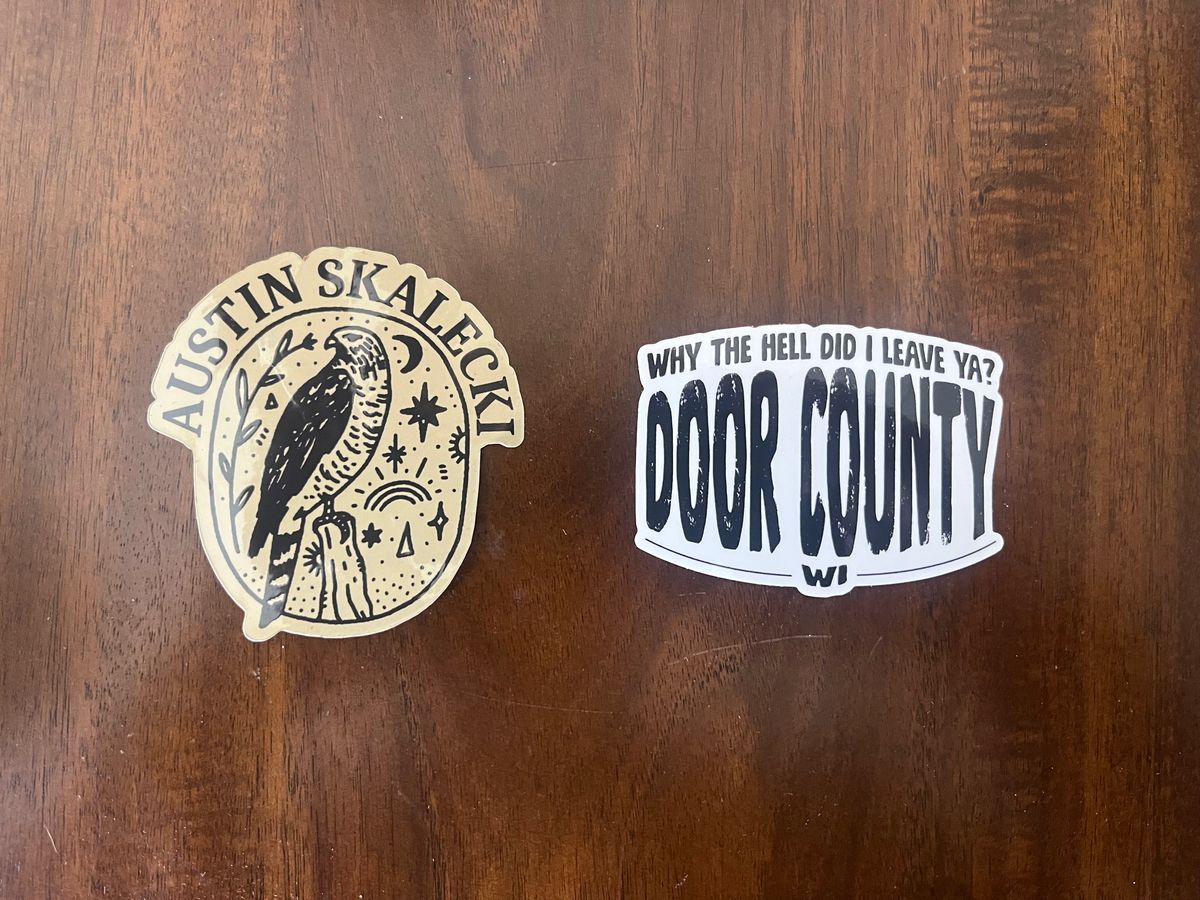 Vinyl Sticker Bundle - Bird Logo and Door County 