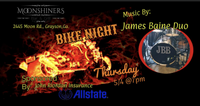 BIKE NIGHT, w/ the James Baine Duo at Moonshiners Grayson